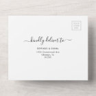 Hydrangea Blue Dusty Light Floral Wedding RSVP