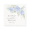 Hydrangea Blue Floral Wedding Paper Napkin