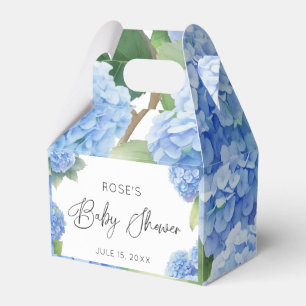 Hydrangea Blue Flowers It's a Boy Baby Shower Favour Box