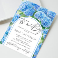Hydrangea Blue Flowers It's a Boy Baby Shower