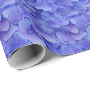 Hydrangea blue wrapping paper