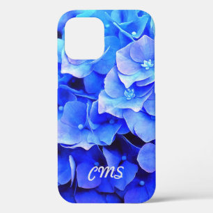 Hydrangea Blues Personalised iPhone 12 Case