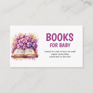 Hydrangea Book Theme Books For Baby Enclosure Card