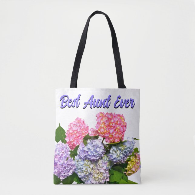 Hydrangea Bouquet best Aunt ever  Tote Bag (Front)