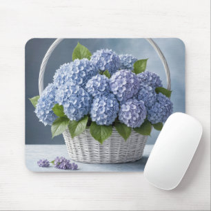 Hydrangea Bouquet In a Basket Mouse Pad