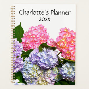 Hydrangea Bouquet, pink purple blue yellow flowers Planner