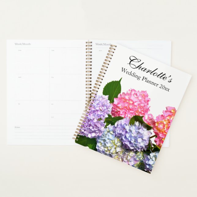 Hydrangea Bouquet pink purple blue yellow flowers Planner (Display)