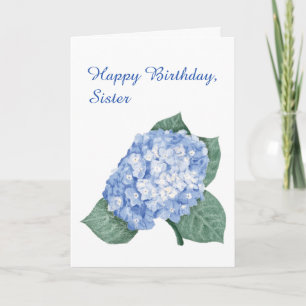Hydrangea Bouquet Sister Birthday Card
