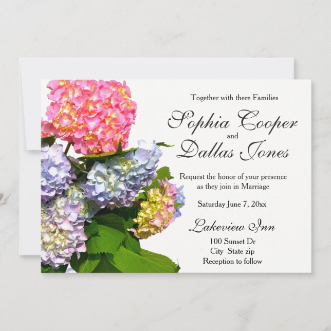 Hydrangea Bouquet Wedding collection Wedding Invitation (Front)