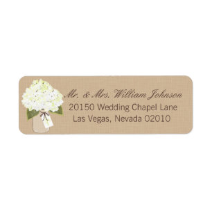 Hydrangea Bouquet Wedding Label Return Address Label