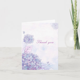 Hydrangea Bouquet Wedding Thank You Card