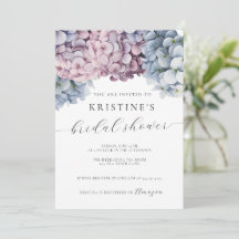 Hydrangea Bridal Shower Invitation
