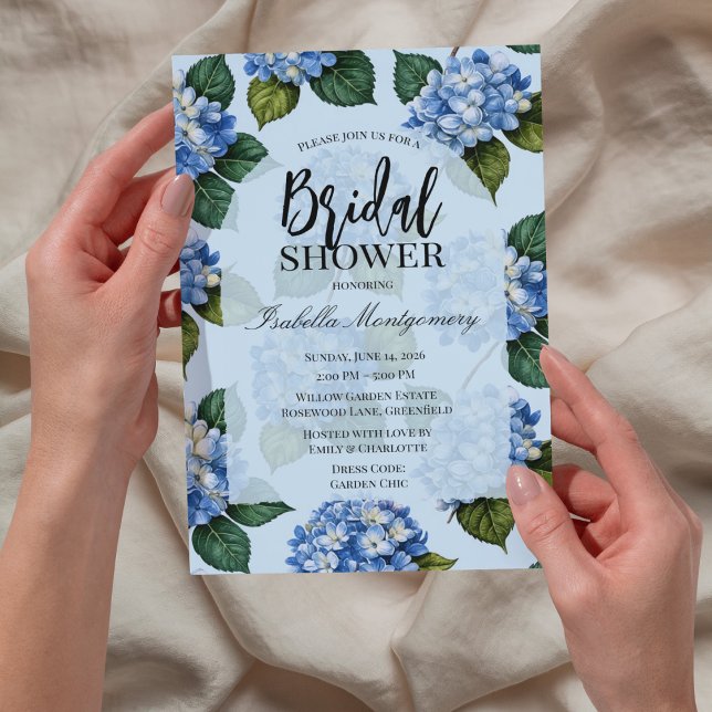 Hydrangea Bridal Shower Invitation (Hydrangea Bridal Shower Invitations
)