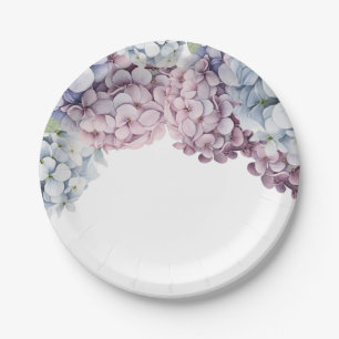 Hydrangea Bridal Shower Paper Plates
