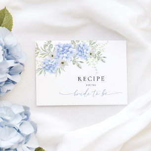 Hydrangea Bridal Shower Recipe Request Enclosure Card