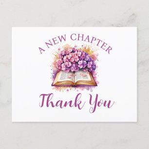 Hydrangea  Bridal Shower Thank You Postcard