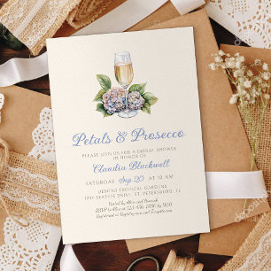 Hydrangea Brunch Bubbly Bridal Shower Invitation