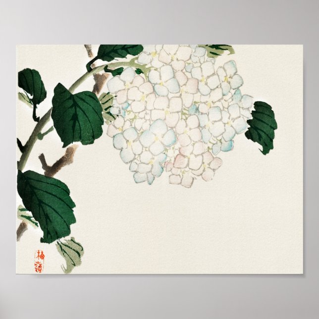Hydrangea by Kōno Bairei Poster (Front)