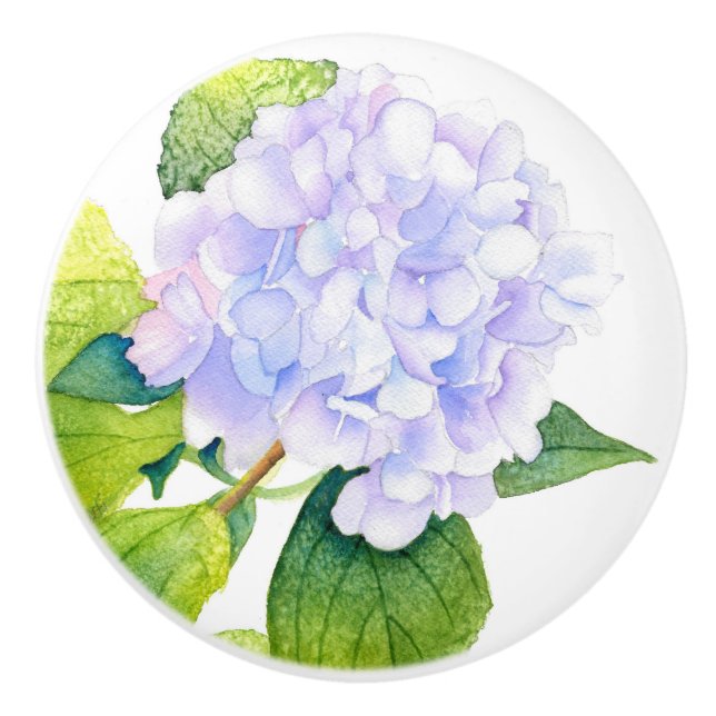 Hydrangea Ceramic Knob (Front)