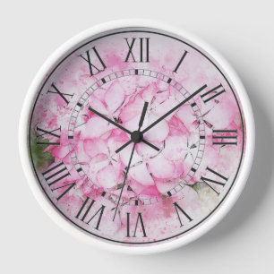 Hydrangea  Clock