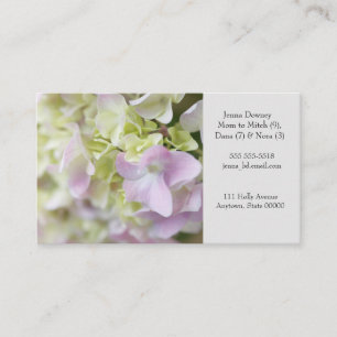 Hydrangea closeup Mum Business Card