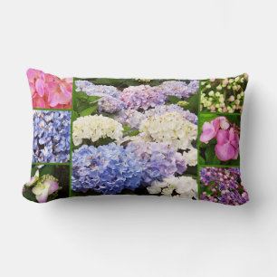 Hydrangea Collage Lumbar Pillow
