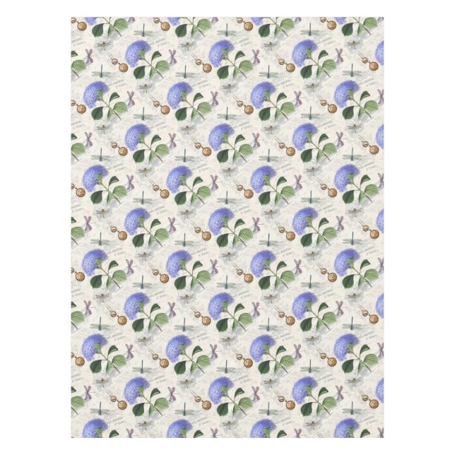 Hydrangea Collage Tablecloth (Front)