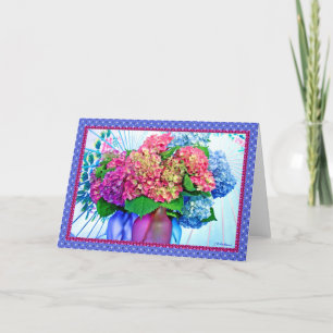 Hydrangea colours & borders III Card