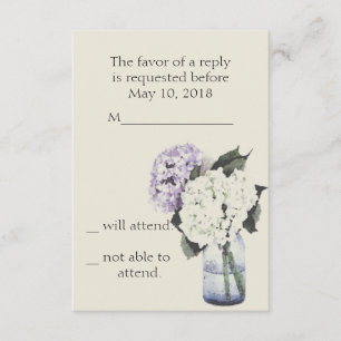 Hydrangea Dreams RSVP Card