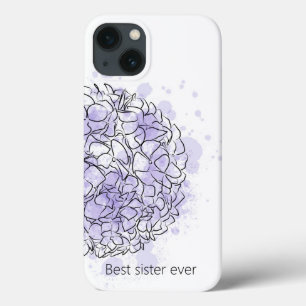 Hydrangea Elegant Personalised Modern Bue iPhone 13 Case