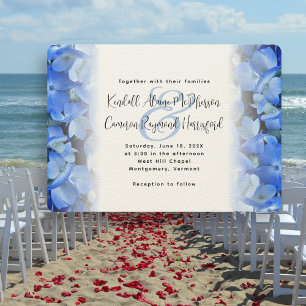 Hydrangea Elegant Wedding Blue Floral Invitation