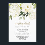 Hydrangea Elegant White Gold Rose Floral Wedding Enclosure Card<br><div class="desc">Design features elegant hydrangea and rose watercolor elements in shades of white,  gold,  ivory,  champagne and other neutral colours over greenery,  eucalyptus and other botanical foliage.</div>