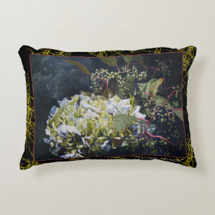 Hydrangea Floral Accent Pillow