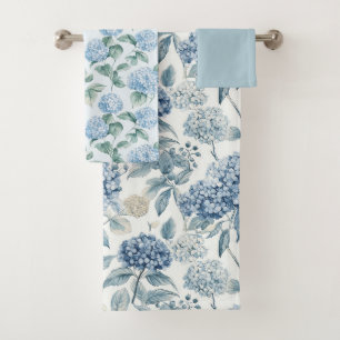 Hydrangea Floral Bath Towel Set