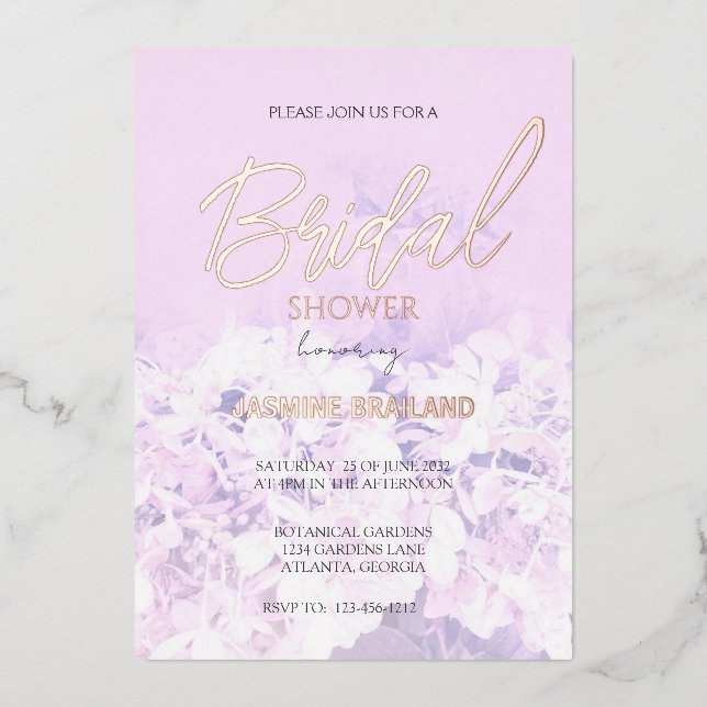 Hydrangea Floral Bridal Shower  (Front)