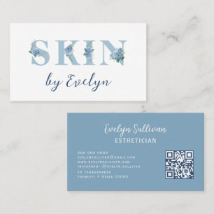 Hydrangea Floral Letters Skin Business Card