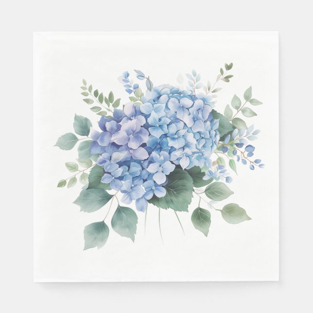 Hydrangea Floral Napkin (Front)