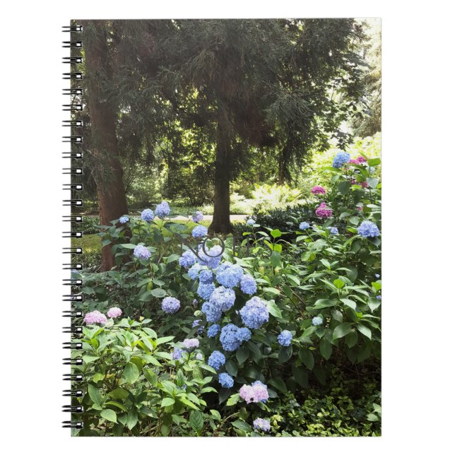 Hydrangea Floral Trees Nature Photography Notebook (Front)