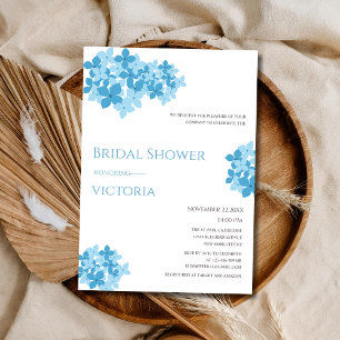 Hydrangea floral unique bridal shower invitation