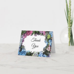Hydrangea Flower Frame Thank You Card