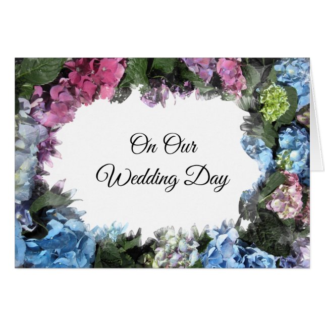Hydrangea Flower Frame Wedding Day (Front Horizontal)