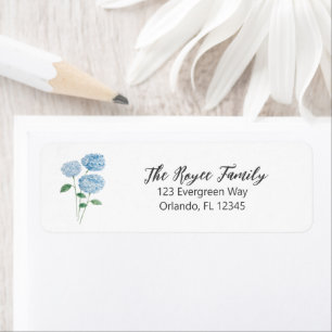 Hydrangea Flower Painting Return Address Label