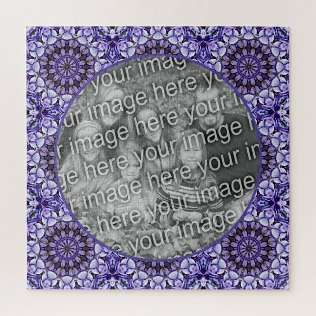 Hydrangea Flower Petals Abstract Add Your Photo Jigsaw Puzzle (Vertical)