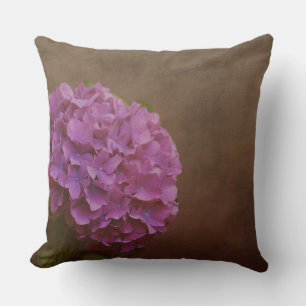 Hydrangea flower with artistic textured background cushion