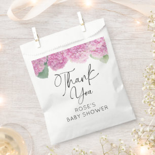 Hydrangea Flowers Baby Shower Favour Bag
