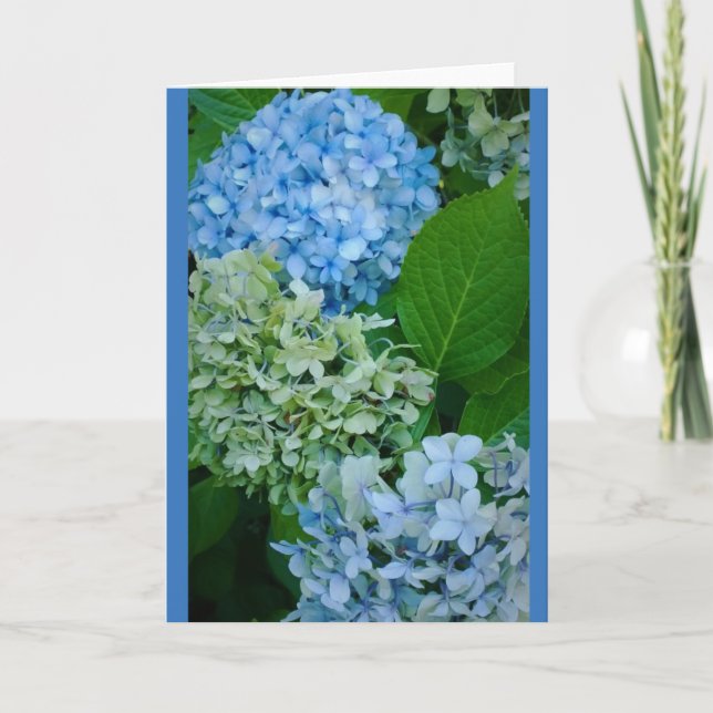 Hydrangea Flowers Card (Front)