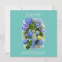 HYDRANGEA FLOWERS HAPPY BIRTHDAY