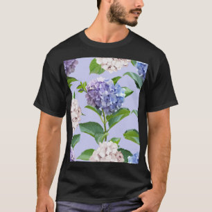 Hydrangea flowers: multicolor floral texture. T-Shirt