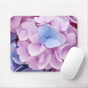 Hydrangea Flowers Seamless Pattern Mouse Pad