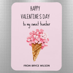 Hydrangea Flowers Teacher's Valentine Day Flexible Magnet